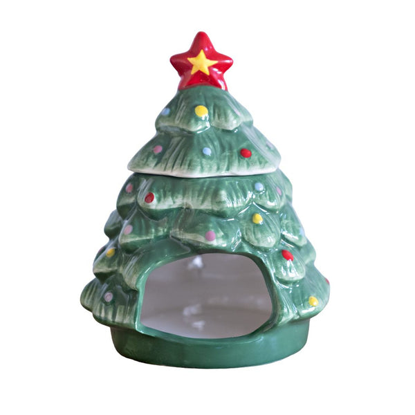 TRADITIONAL CHRISTMAS TREE CERAMIC OIL BURNER